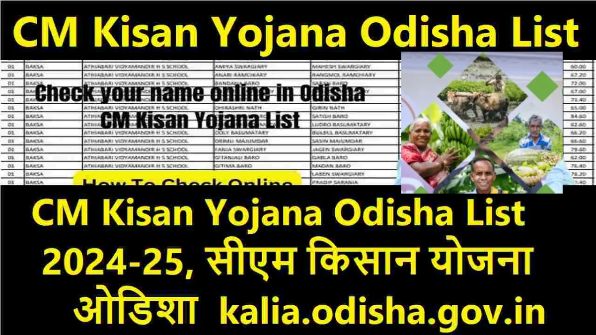 Odisha CM Kisan Yojana List 2024-25