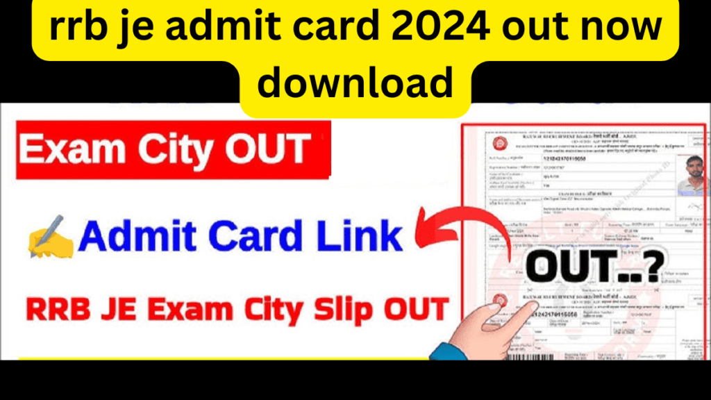 rrb je admit card 2024 